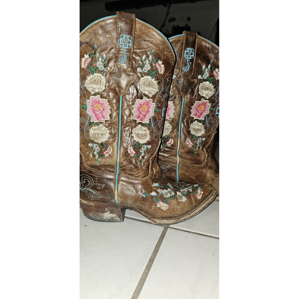 Macie Bean Women's Rose Garden Western Boots Size 4 Cowgirl Rodeo